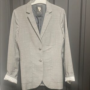 Talula Light Gray Checkered Blazer